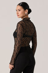 Kyra Rhinestone Lace Top