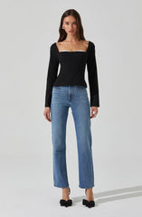 Whitley Peekaboo Contrast Top