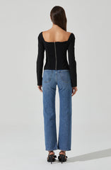 Whitley Peekaboo Contrast Top