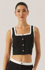 Rory Contrast Trim Top