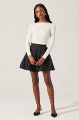 Lauryn Contrast Bow Back Sweater
