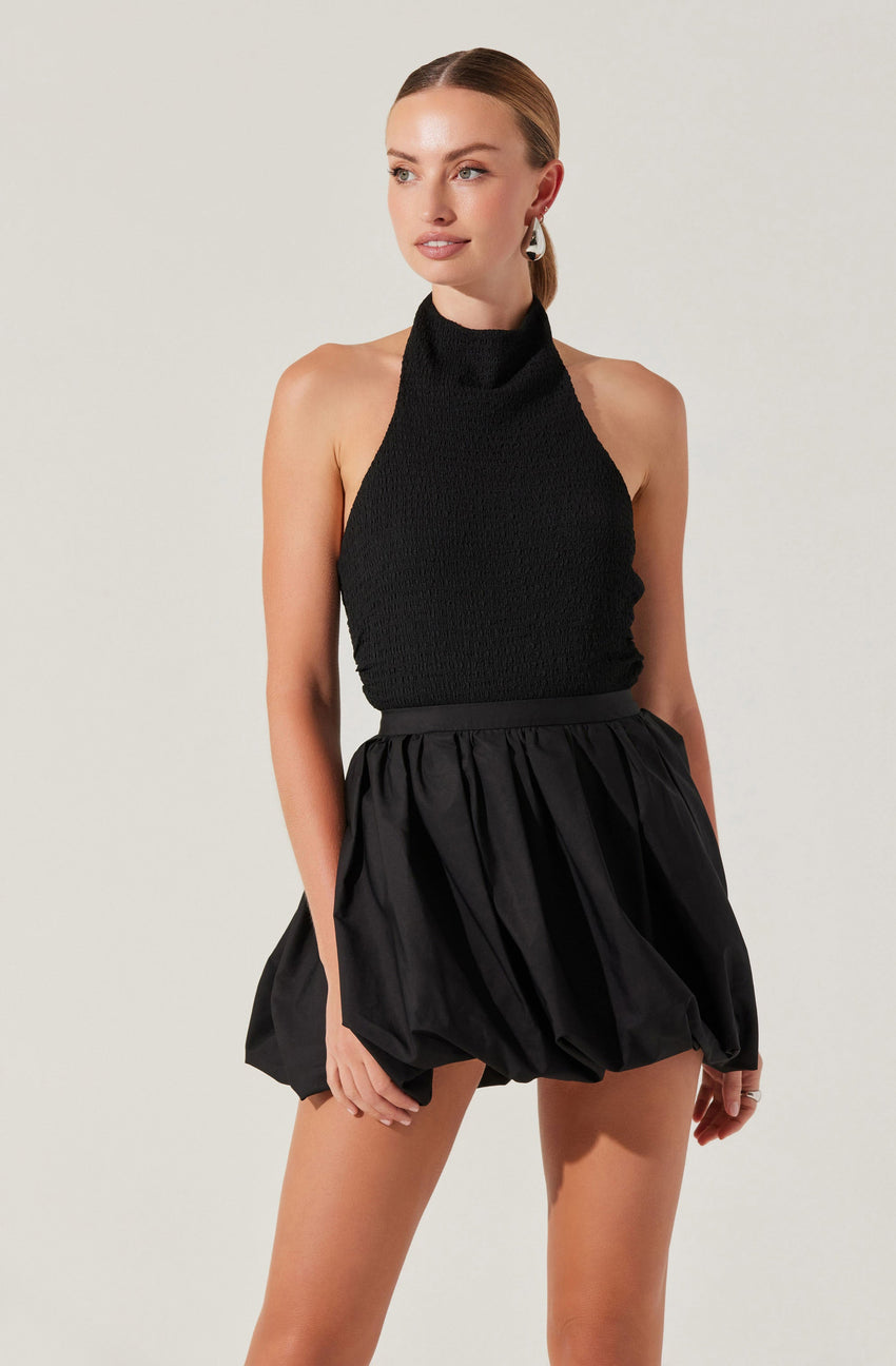 Gwyneth Textured Halter Neck Top