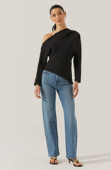 Orlia Off Shoulder Asymmetric Top