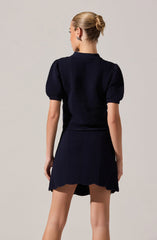 Perrine Scalloped Short Sleeve Cardigan