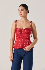 Selina Sweetheart Peplum Top