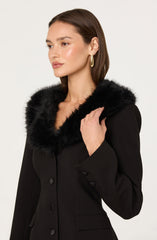 Stefani Faux Fur Trim Jacket