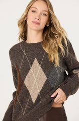 Terri Argyle Crewneck Sweater