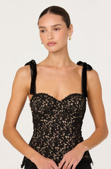 Donne Floral Lace Bustier Top