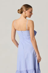 Asymmetrical Bow Midi Dress