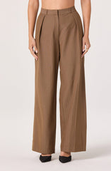 Pleated Metallic Pinstripe Trouser