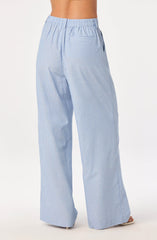 Linsey Striped Wide Leg Linen Pants