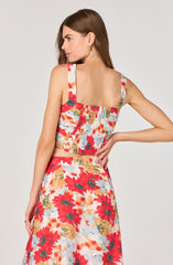 Ruched sweetheart crop top