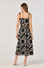 Tie-strap mosaic crop top