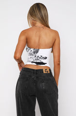 More For Me Top Monochrome Fleur
