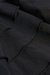 Ruffled Halterneck Bodysuit in Black