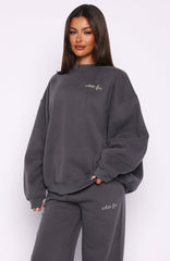 Why Won't You Oversized Drop Shoulder Sweater Volcanic